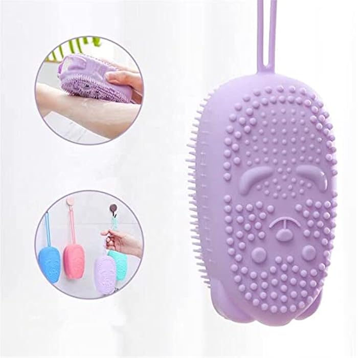 ABJI Bubble Bath Brush, Silicone Bath Body Brush,Ultra-Soft Scrubber for Shower Exfoliating, Body Brush for Unisex Good for Health Beauty (Multicolour) - Image 2